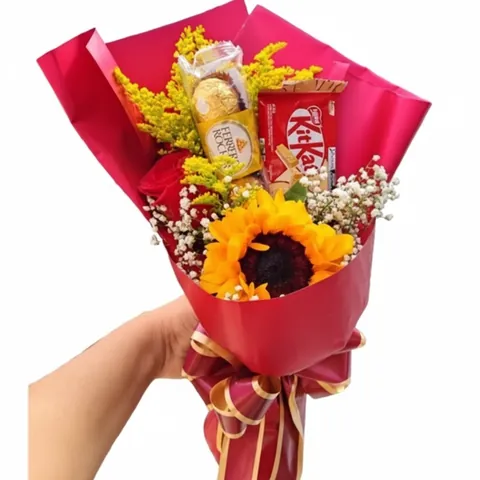 Buque de Rosa com Girachocolate, buquês de flores com entrega em Aracaju