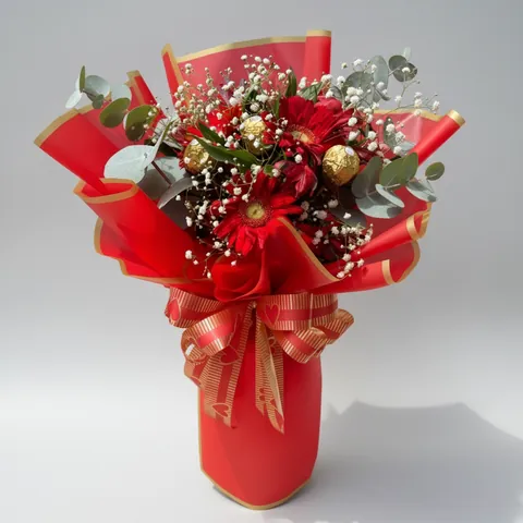 Buquê de Gérberas com Ferrero Rocher, buquês luxo com entrega em Aracaju