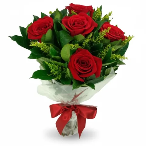 Buquê de 5 Rosas, buquês de flores com entrega em Aracaju