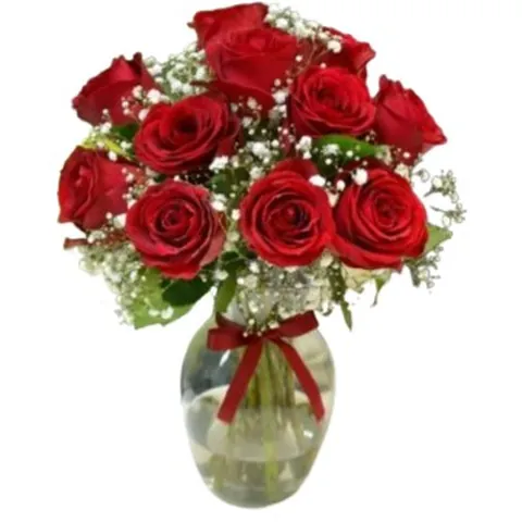Arranjo de Rosas no Vaso, buquês de flores com entrega em Aracaju