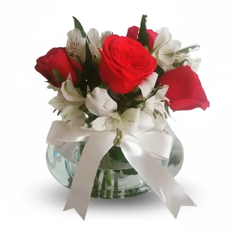 Arranjo de Astromelia com Rosas, buquês de flores com entrega em Aracaju