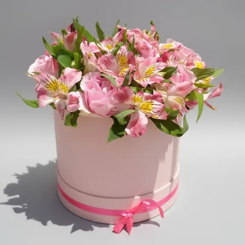 Box de Rosas e Astromelia Nº 2, buquês de flores com entrega em Aracaju