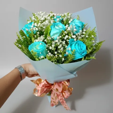 Buquê Rosa Azuis Nº1, buquês de flores com entrega em Aracaju