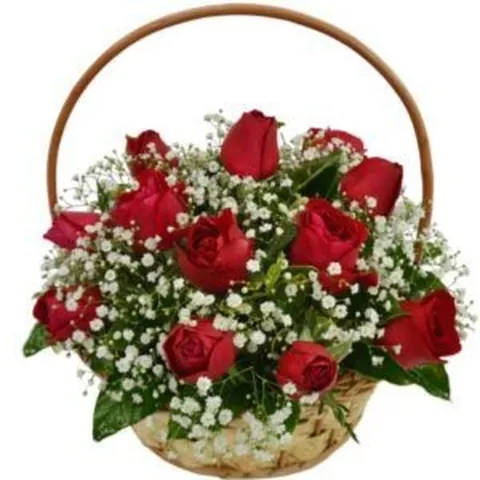Cesta com Rosas, buquês de flores com entrega em Aracaju