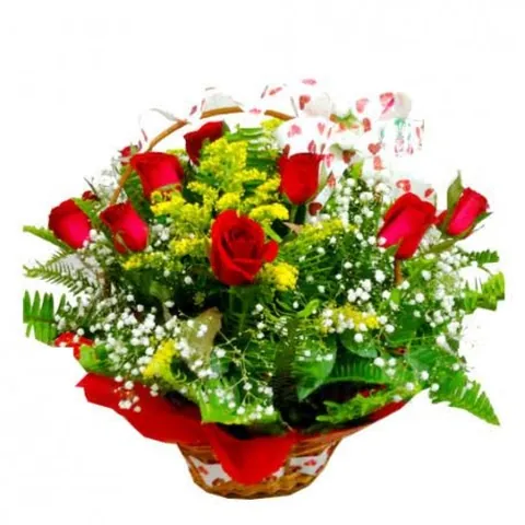 Cesta de Rosas 1, buquês de flores com entrega em Aracaju